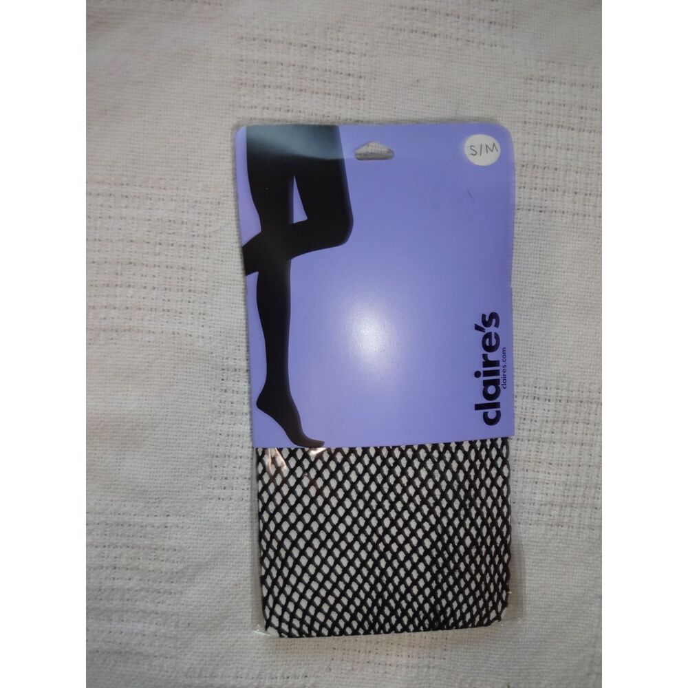 Claire’s ~ Black Fishnet Tights Full Length ~ Size S/M ~ Unopened/NWT